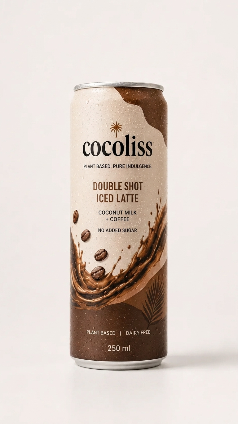 coconut milk Double Shot Iced Latte